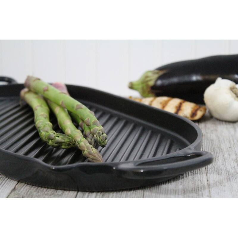 Chasseur Black Oval French Cast Iron Grill Pan