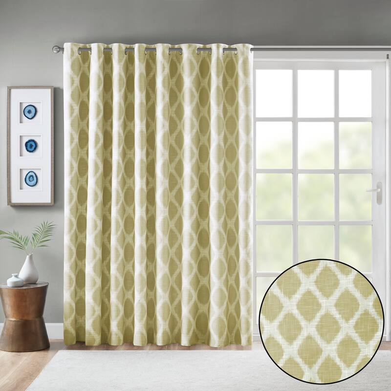 SunSmart Kagen Printed Ikat Blackout Patio Curtain