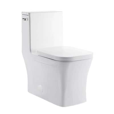 Concorde One Piece Square Left Side Flush Handle Toilet 1.28 gpf