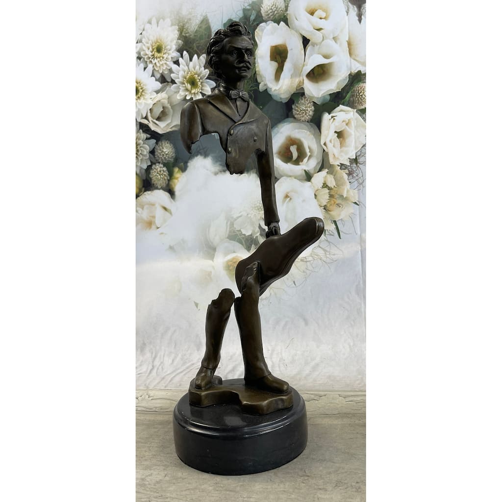 Johann Strauss Violinist Bronze Sculpture Statue Abstract Art Tribute 15 Inches X 5 Inches