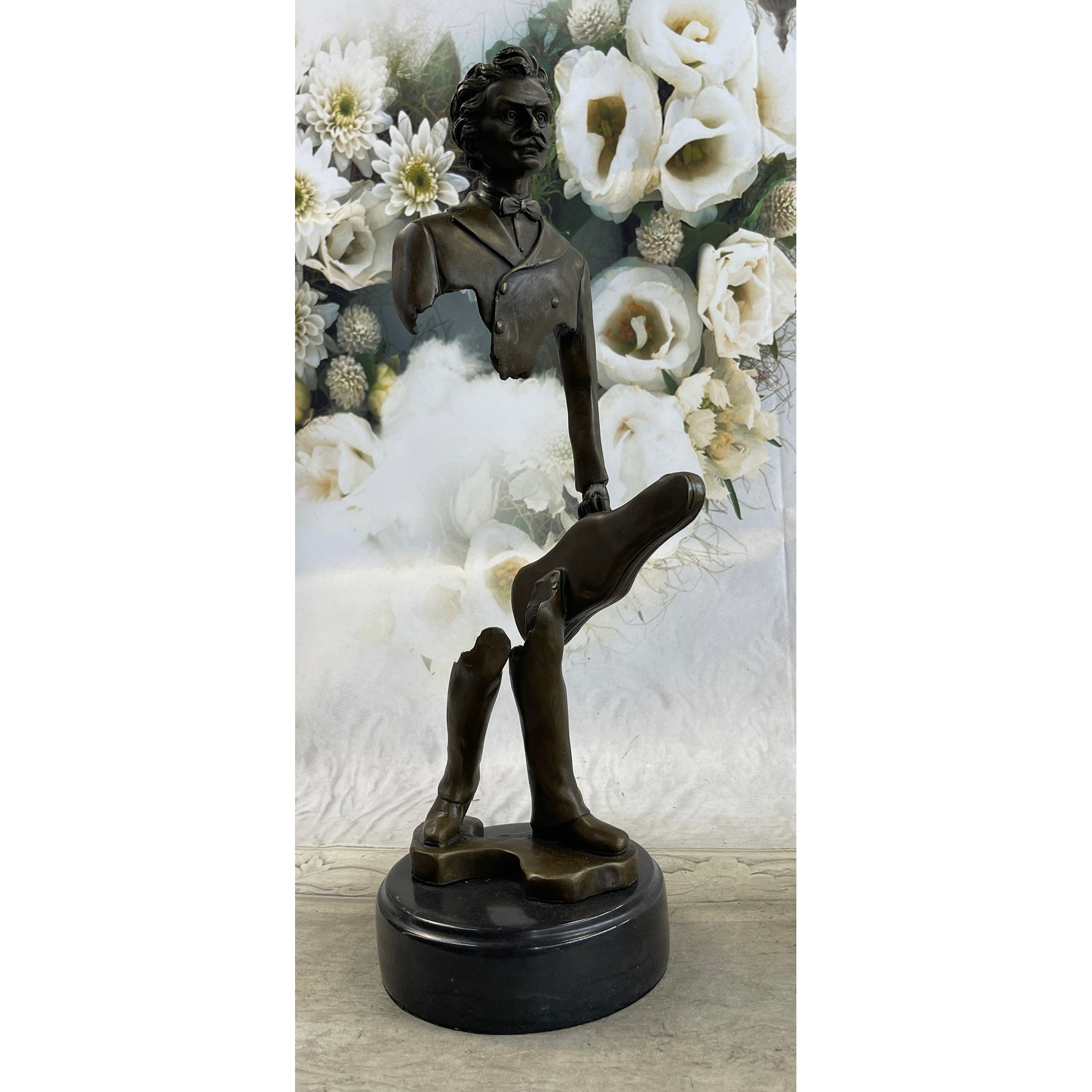 Johann Strauss Violinist Bronze Sculpture Statue Abstract Art Tribute 15 Inches X 5 Inches