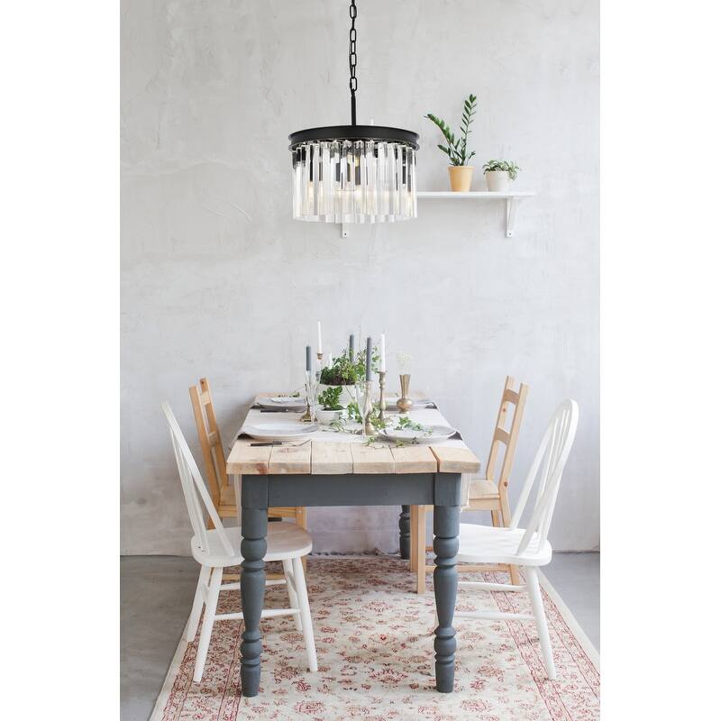 Royce Edge 3-Light Matte Black Pendant