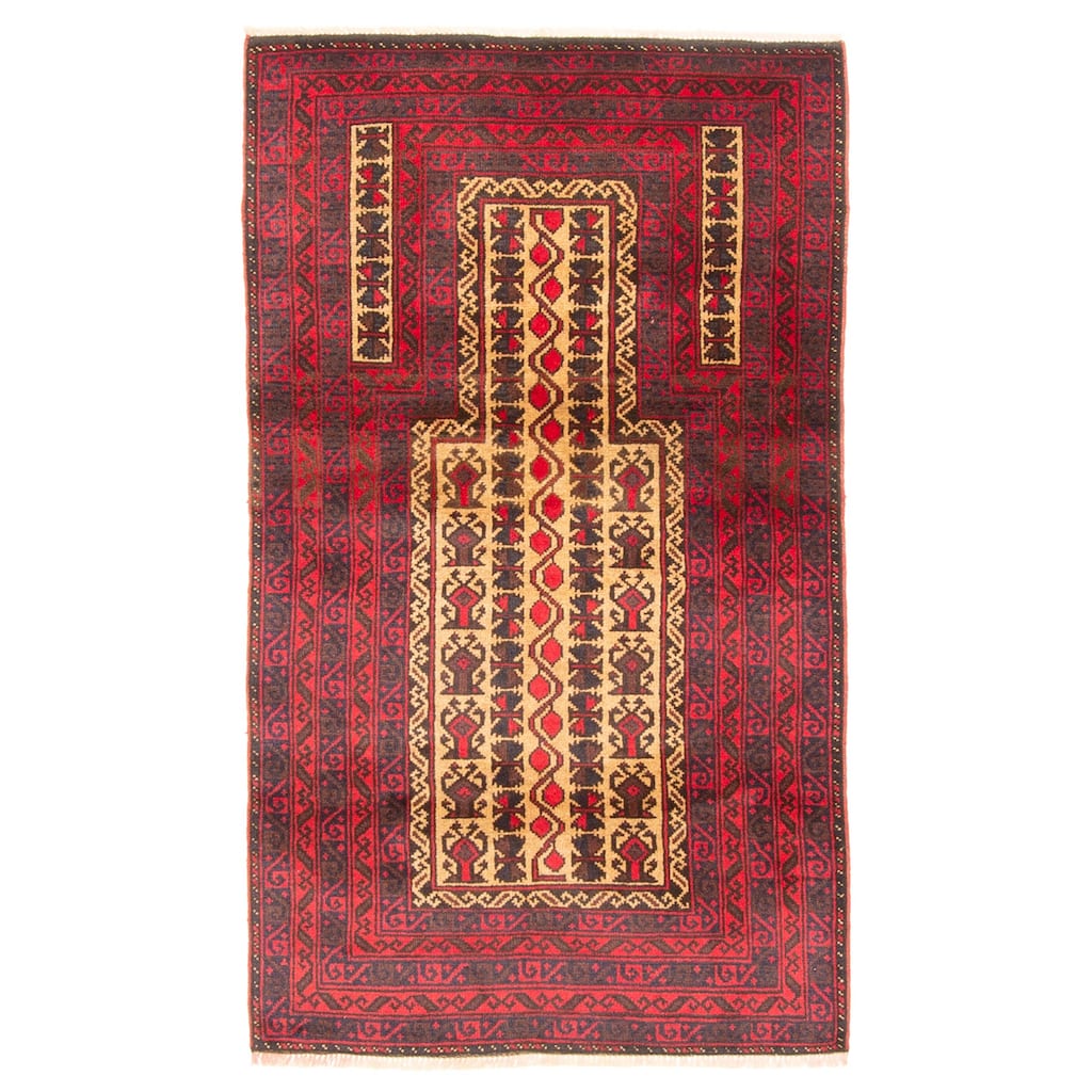 ECARPETGALLERY Hand-knotted Teimani Tan Wool Rug - 2'7 x 4'4