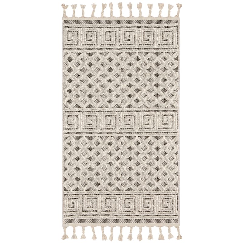 Nourison Elwood Contemporary Greek Key Lattice Geometric Area Rug