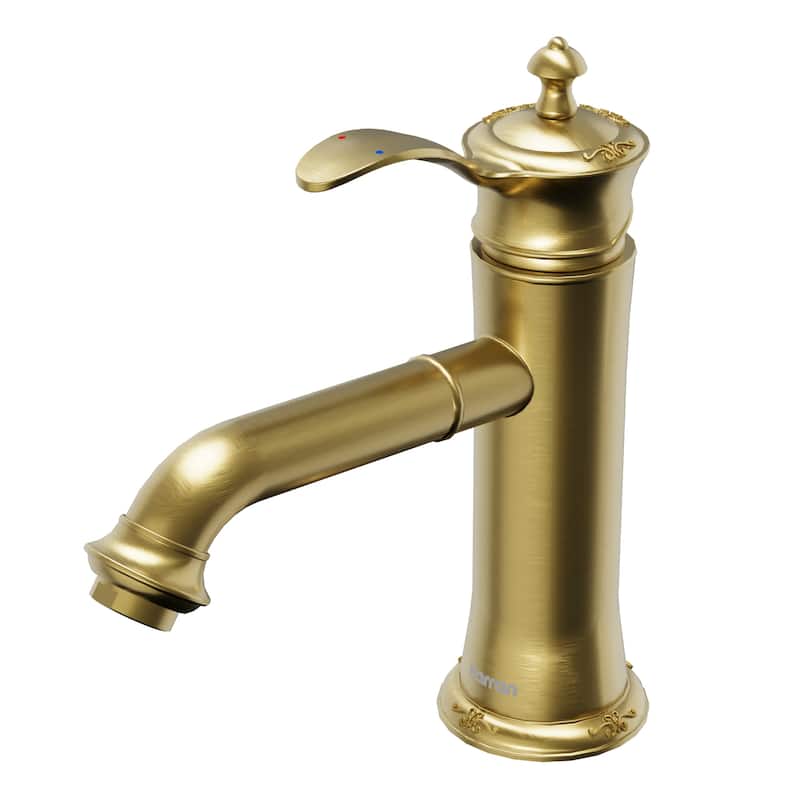 Karran Vineyard KBF470 Single-Handle Single Hole Basin Bathroom Faucet with Matching Pop-up Drain