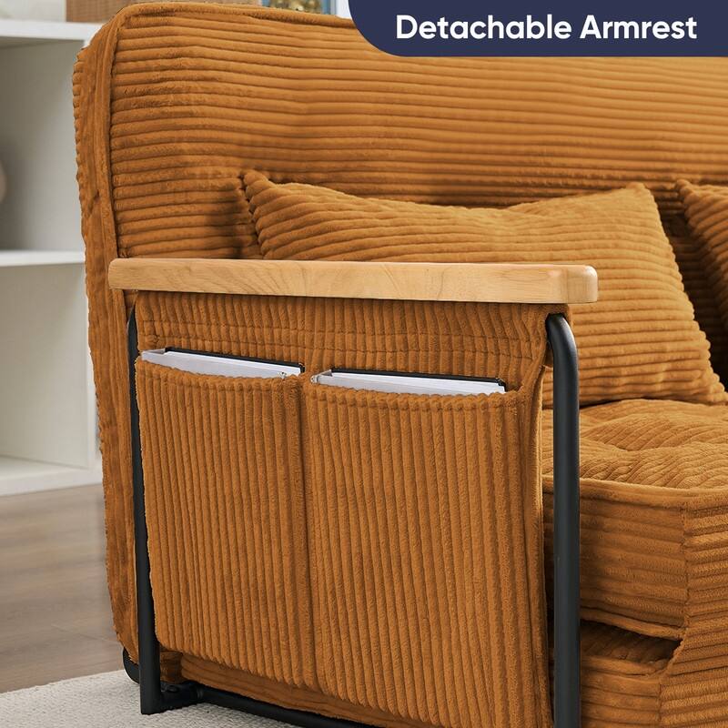 Mixoy Muti-Functional Folding Floor Sofa Bed,3-Seater,2-Seater,1-Seater Lazy Futon Sofa with 6 Position Adjustable Backrest