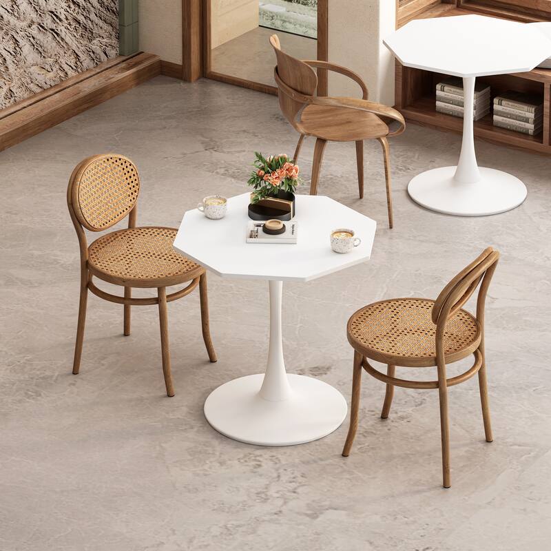 31.50"Modern Octagonal Dining Table - White