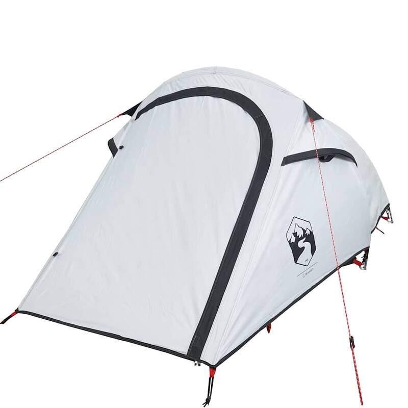 vidaXL Camping Tent Tunnel 3-Person White Blackout Fabric Waterproof - 90.6 x 43.3 x 47.2