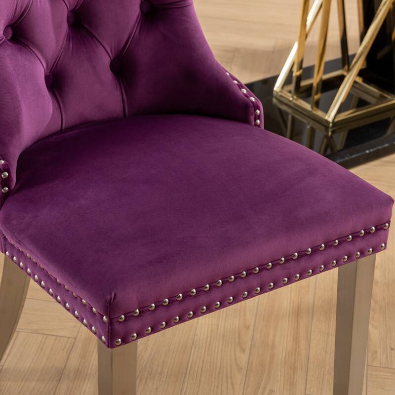 Contemporary Velvet Upholstered Dining Chair Set of 6