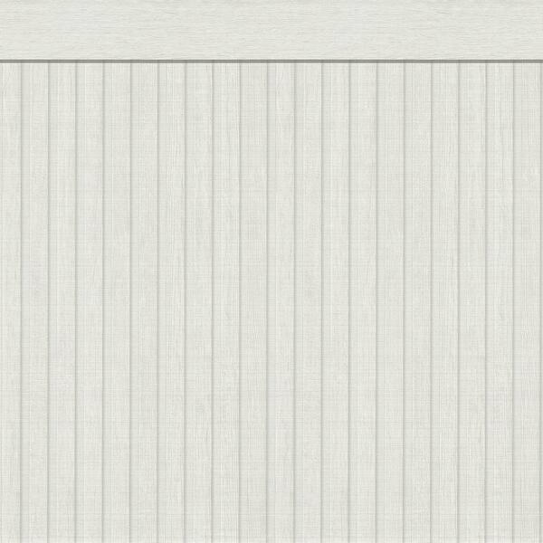 slide 2 of 19, Galerie Wallcoverings Woods and Wicker Collection Dado Panel Double Width Matte Finish Vinyl on Non-woven Wallpaper Roll 16.4-feet long x 42-inches wide - White