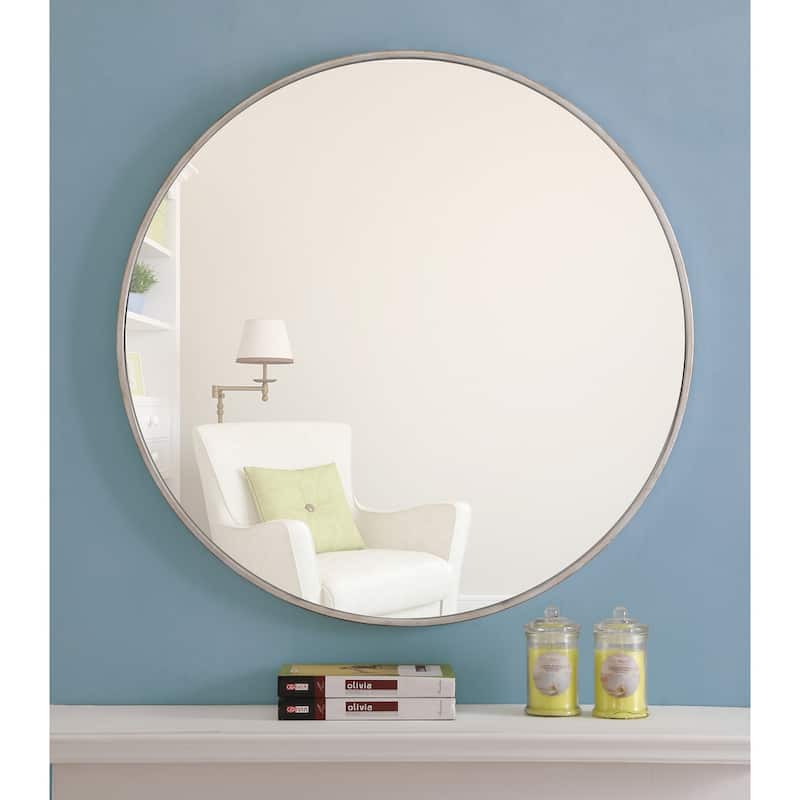 Strick & Bolton Prine 32-inch Metal Frame Round Mirror