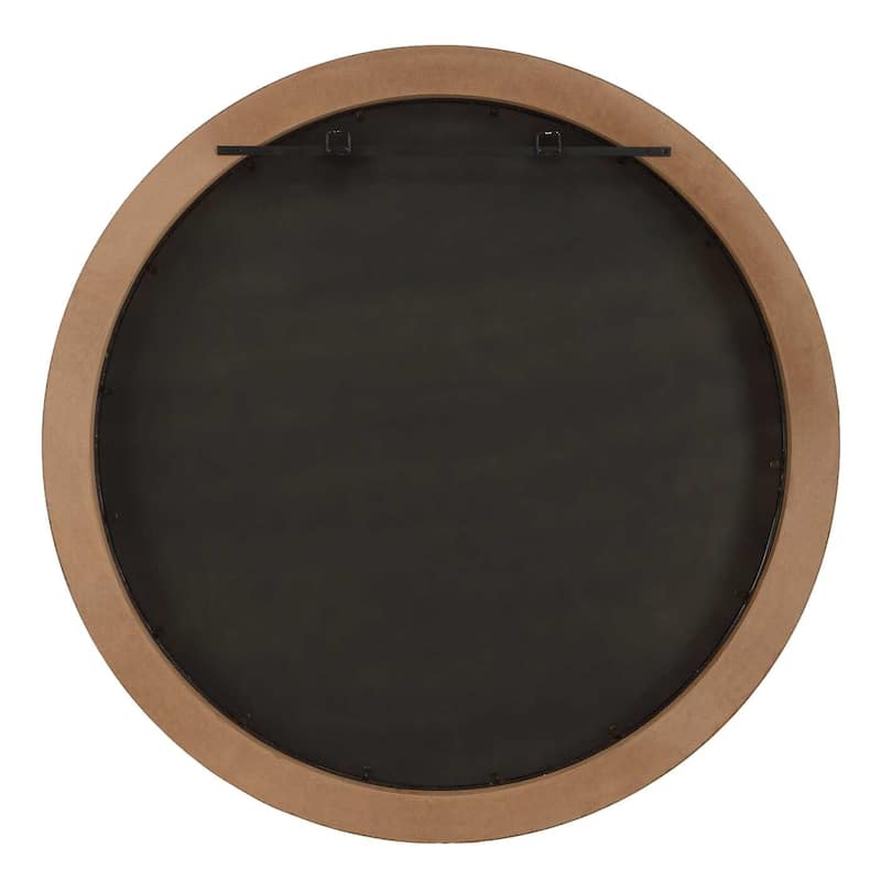 Uttermost Cleveland Round Burl Wood Mirror - 52.13" W x 52.13" H x 2.75" D