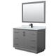 Option Dark Gray, Black Trim, Carrara Marble Top