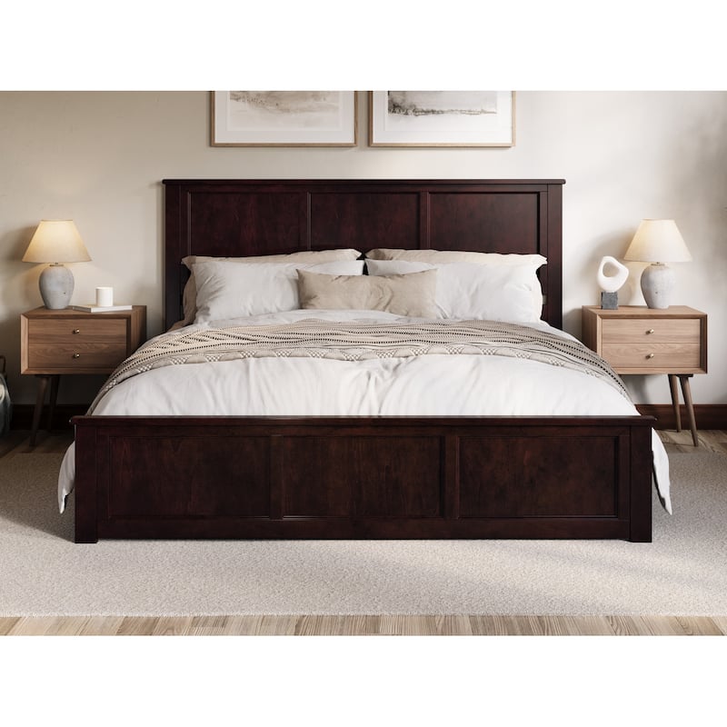 Charlotte Solid Wood Low Profile Platform Bed with Matching Footboard