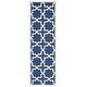 preview thumbnail 66 of 183, SAFAVIEH Handmade Cambridge Trudie Geometric Wool Rug 2'6" x 6' Runner - Navy Blue/Ivory - Runner