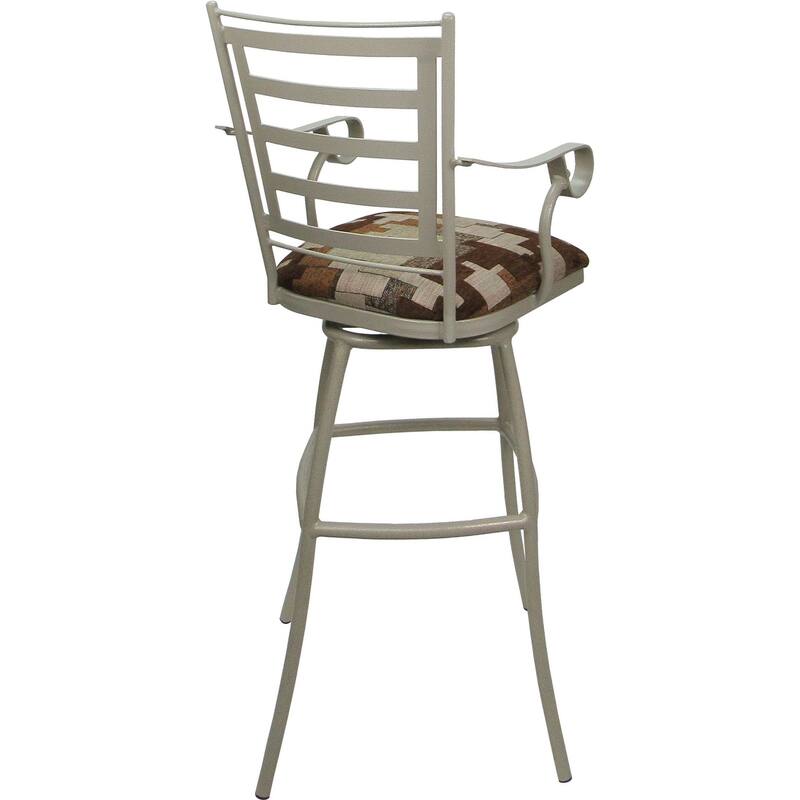 Set of 3 Outdoor Indoor Bar Stool Counter Extra Tall - Jenna with Arms