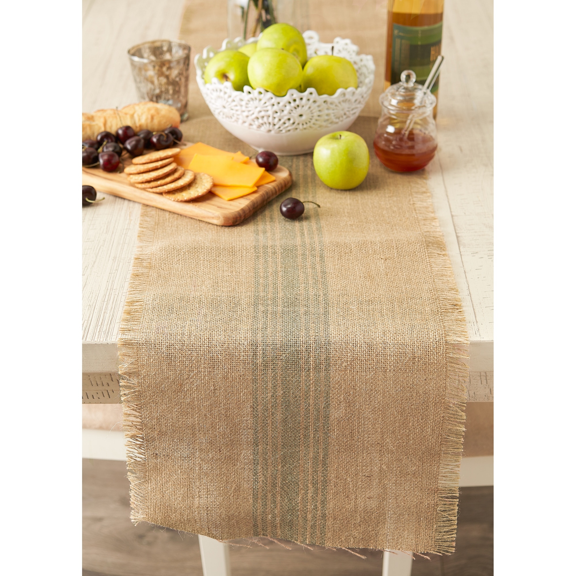 DII Multi Strip Cotton Table Runner - 14x72 Inches, Deep Yellow Kitchen & Dining Decor