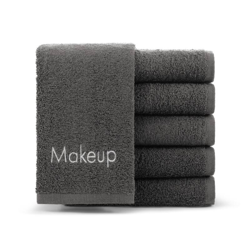 Cotton Embroidered Makeup Remover Towels - Set of 6