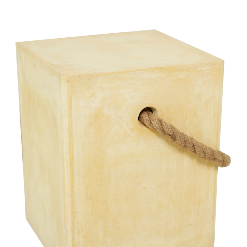 Fiber clay Contemporary Outdoor Accent Table - 15 x 15 x 18