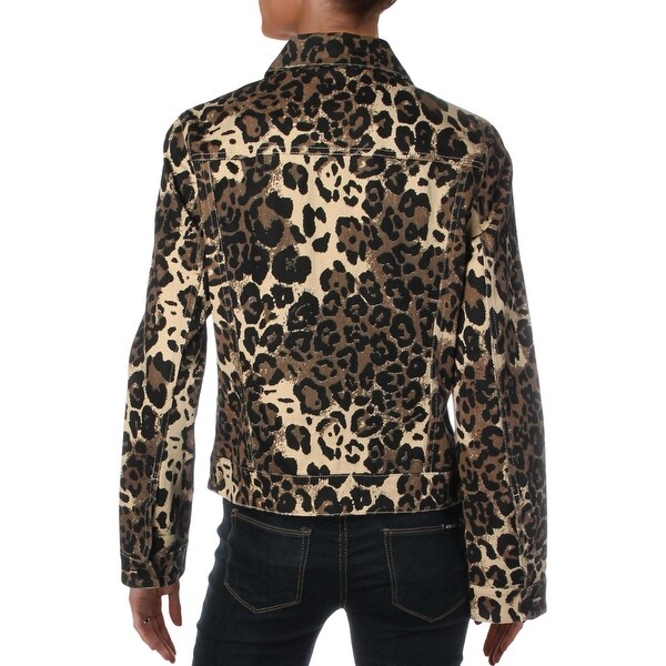 leopard trucker jacket