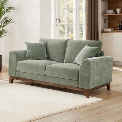 Furniture of America Lurek Mid Century Modern OEKO TEX Chenille Loveseat