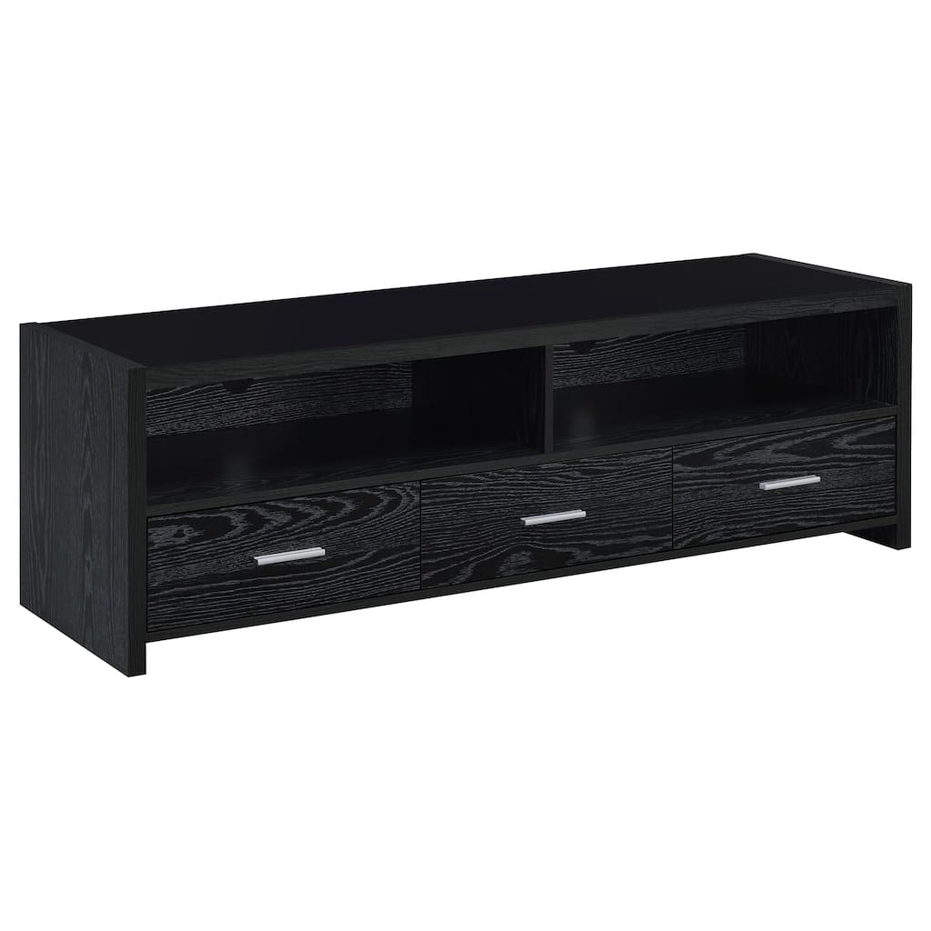 Alton Black Oak 62-inch 3-drawer TV Console