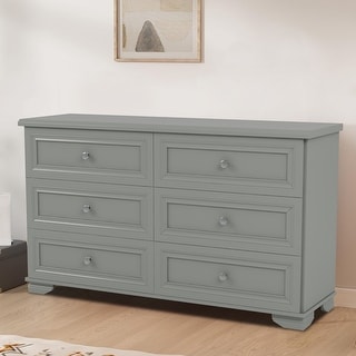 Modern Elegant Wooden Dresser with 6 Drawers - Bed Bath & Beyond - 42571971