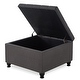 preview thumbnail 16 of 32, Large Square Storage Ottoman with Wooden Legs