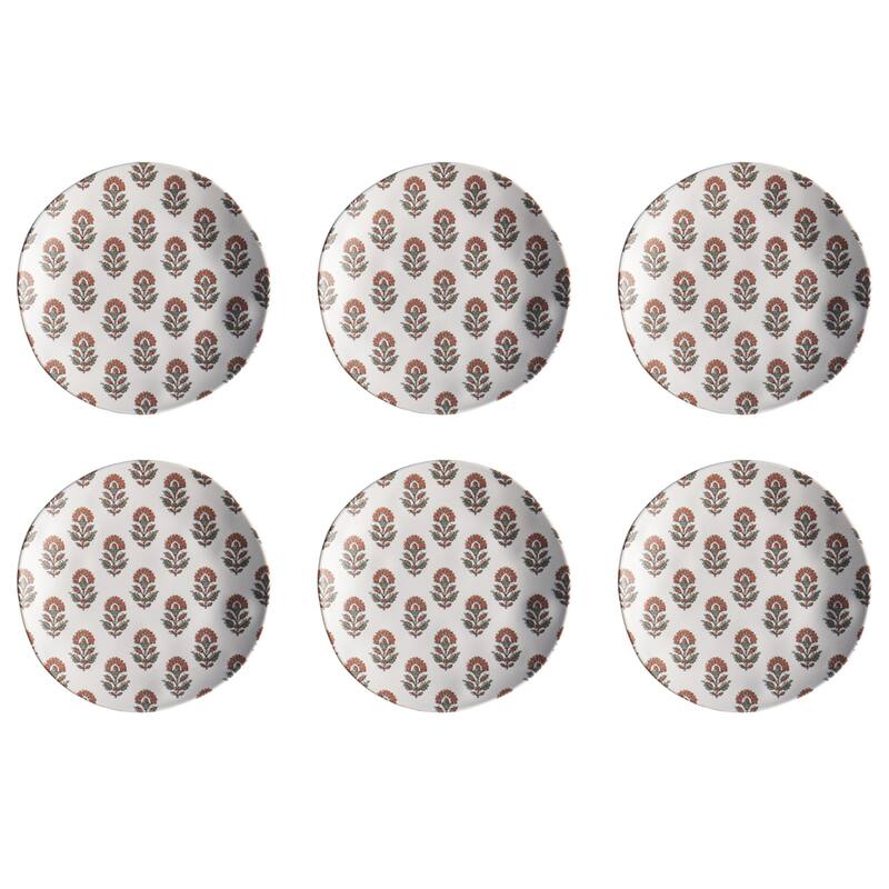 Abode Homewares Kashmir NewWave Melamine Salad Plate - 8.5" - Set of 6