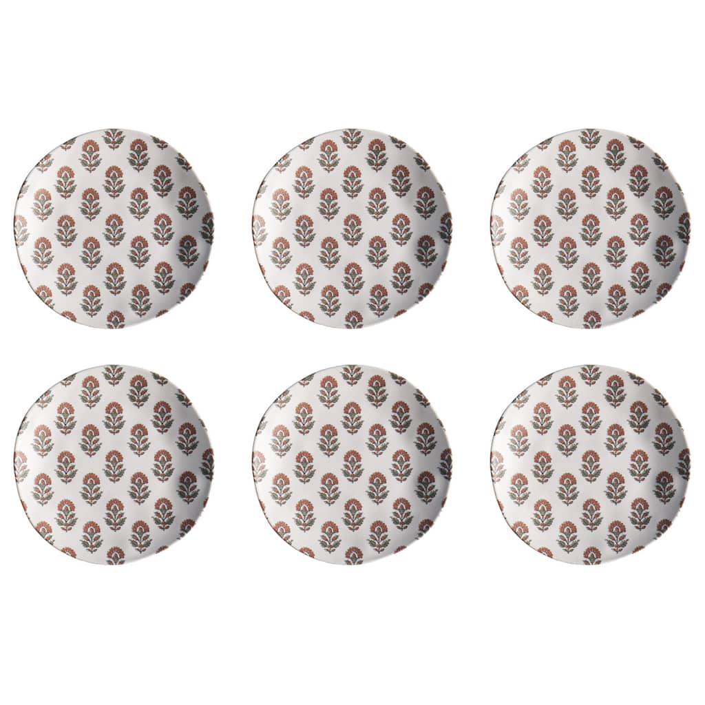 Abode Homewares Kashmir NewWave Melamine Salad Plate - 8.5" - Set of 6