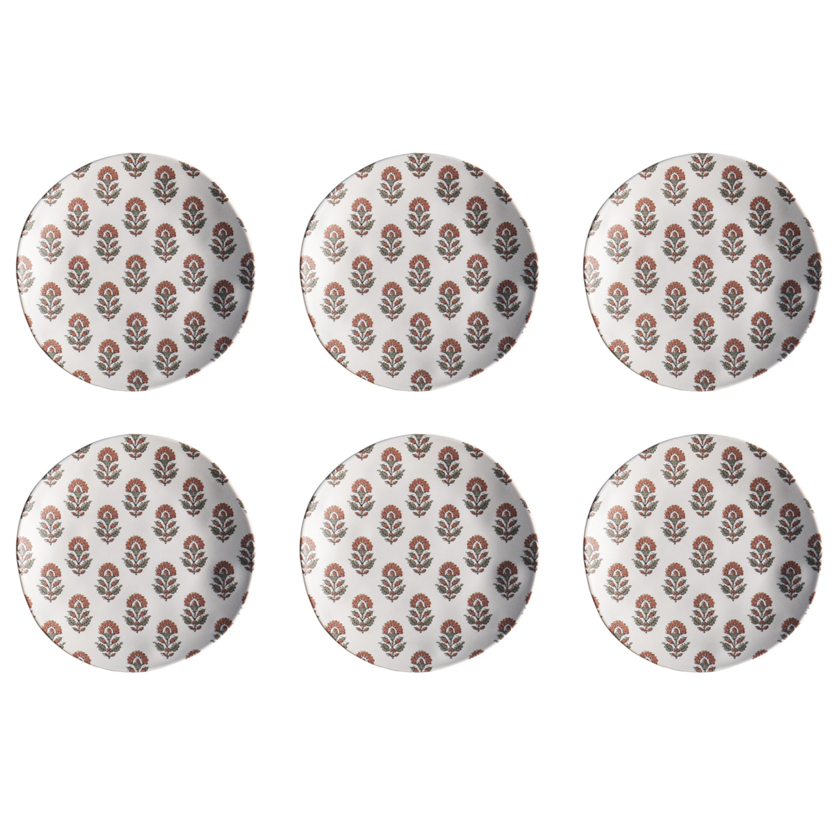 Abode Homewares Kashmir NewWave Melamine Salad Plate - 8.5" - Set of 6