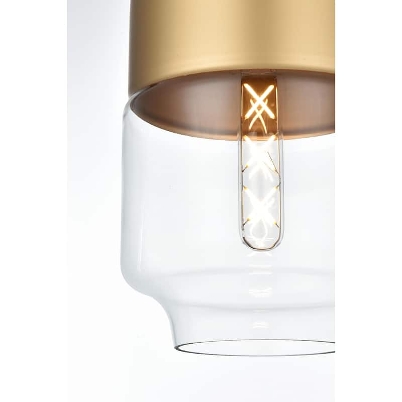 Elegant Lighting Ashwell Single Light 7" Wide Mini Pendant with Clear