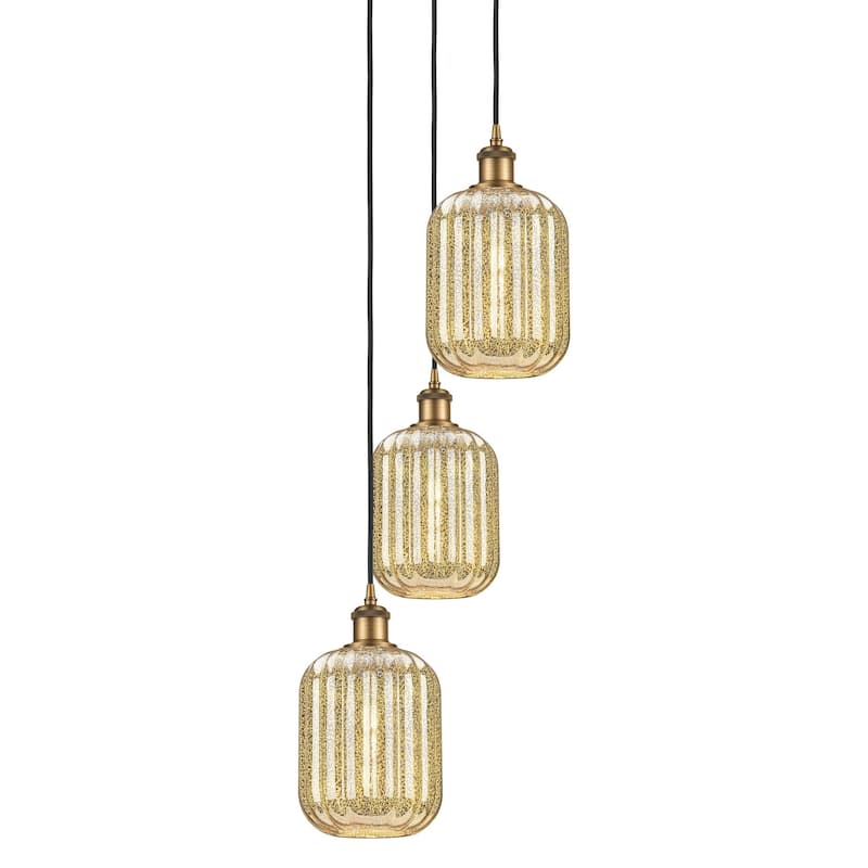 Innovations Lighting 113B-3P-36-14 Preston Pendant Preston 3 Light 14" - Brushed Brass / Mercury