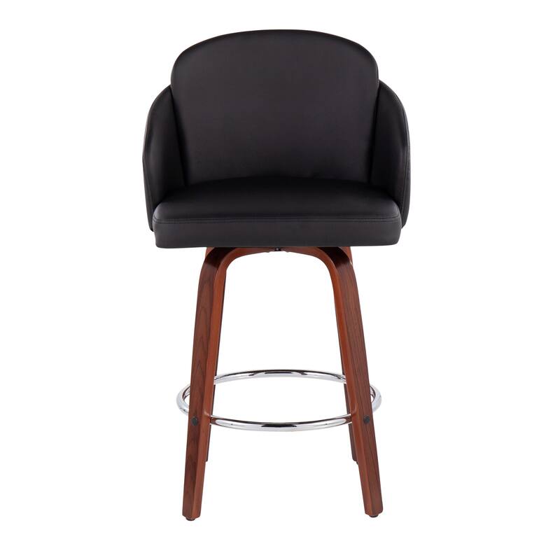 Dahlia Counter Stool with Walnut Wood (Set of 2)