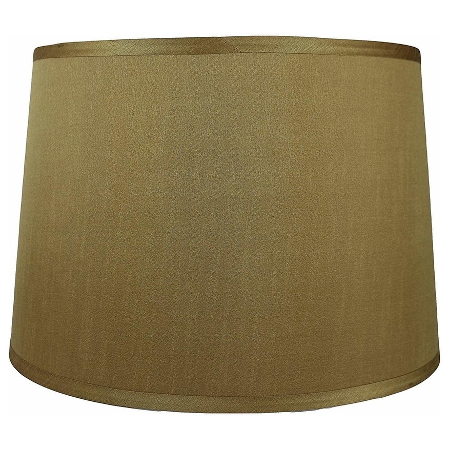 French Drum Lamp Shade, 14" Top, 16" Bottom, 12" Slant