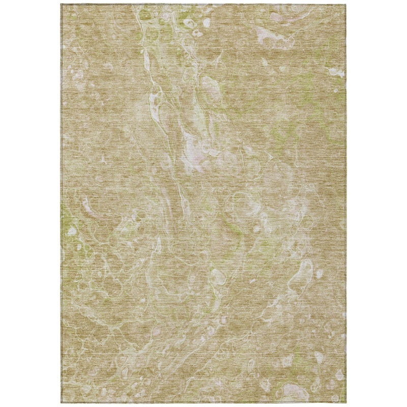 Machine Washable Indoor/ Outdoor Chantille Abstract Watercolor Rug