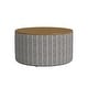 preview thumbnail 22 of 59, HomePop Round Storage Ottoman table with Wood Top