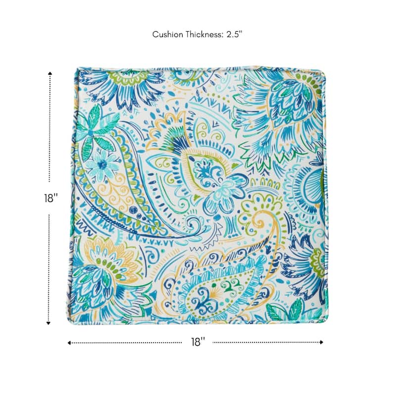 Greendale Home Fashions 18" Square Outdoor Chair Pad (Set of 2)