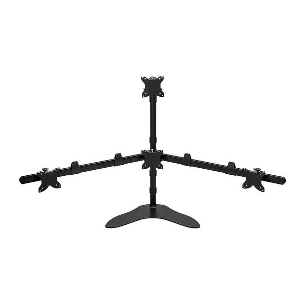 Monoprice Quad Monitor Pyramid Free Standing Desk Mount for 15~30in Monitors