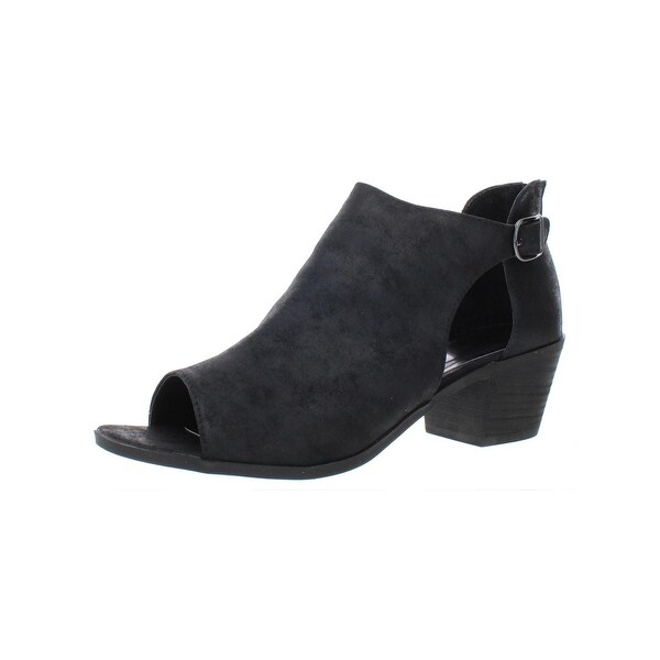 womens black cut out ankle boots