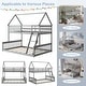 preview thumbnail 3 of 5, Twin Over Full House Bunk Bed with Ladder Convertible to 2 Beds