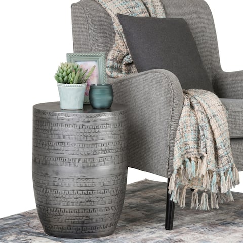 WYNDENHALL Jean Boho Metal 15-inch Accent Side Table - 15"w x 15" d x 20" h
