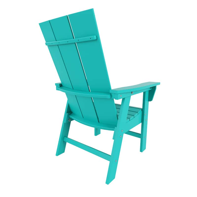 Polytrends Shoreside Hdpe All Weather Outdoor Patio Adirondack Dining Chair (1PC)
