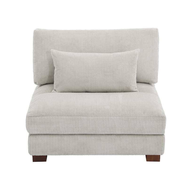 Modern Upholstered Armless Chair Accent Chair
