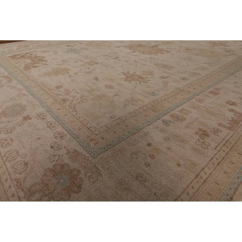 Earth Tone Oushak Vegetable Dye Area Rug Handmade Wool Carpet - 8'1" x 11'0"