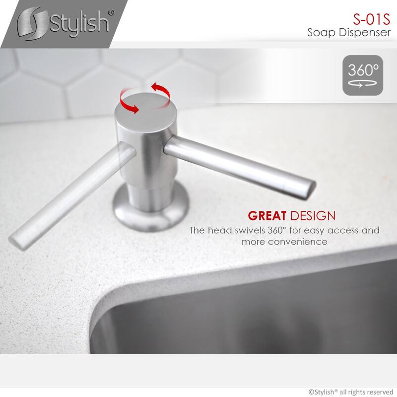 STYLISH Pull Down Kitchen Faucet + Soap Dispenser - Stainless Steel Finish