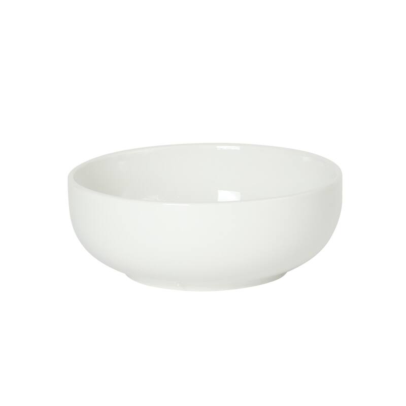 Gibson Home Havenstone 12-Piece Porcelain Dinnerware Set - Plates & Bowls, Classic White Everyday Dish Set