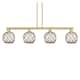 Option Brushed Brass / Clear Glass with Brown Rope