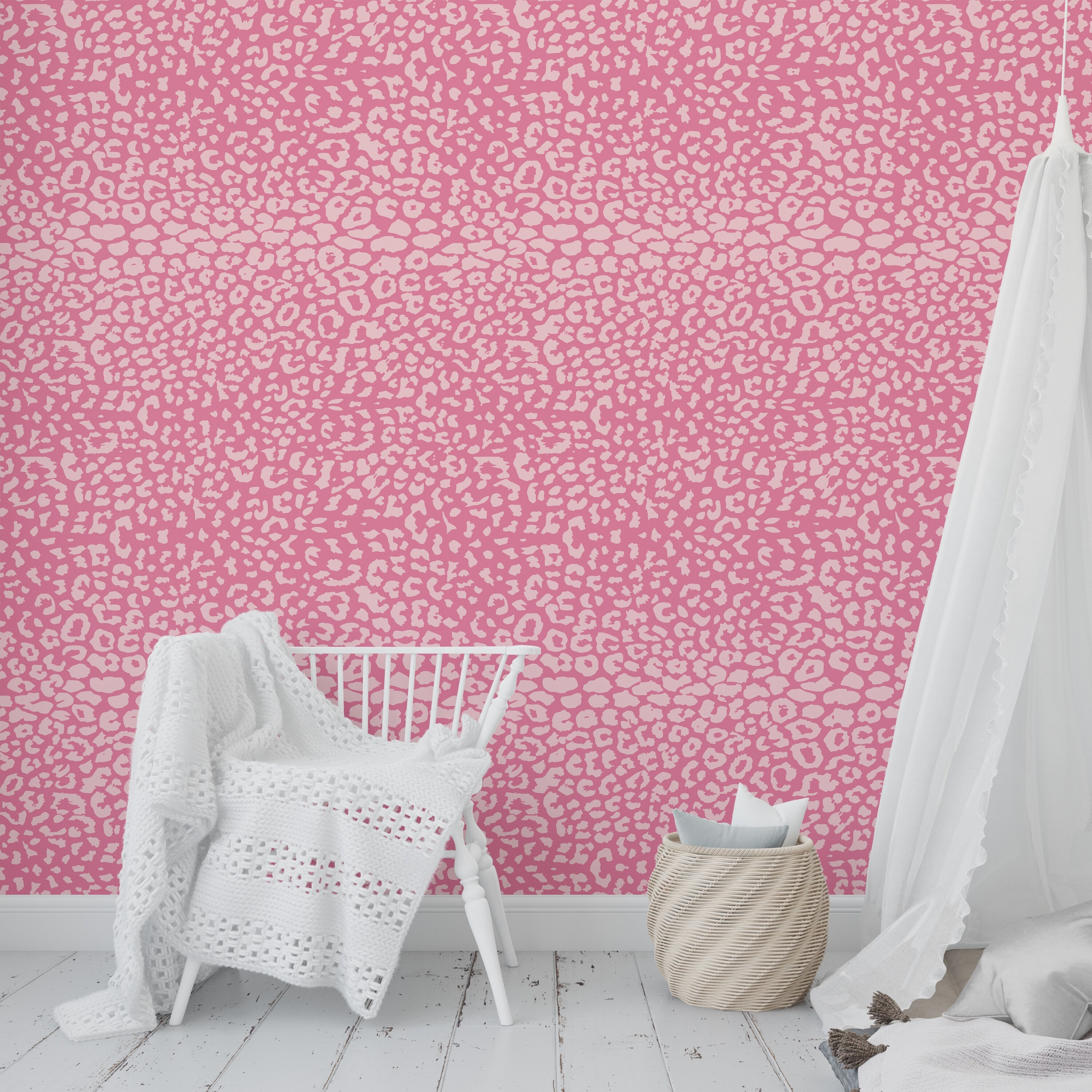 Shop Boho Animal Print Pink Peel And Stick Wallpaper By Kavka Designs 2 X 16 On Sale Overstock 31637992