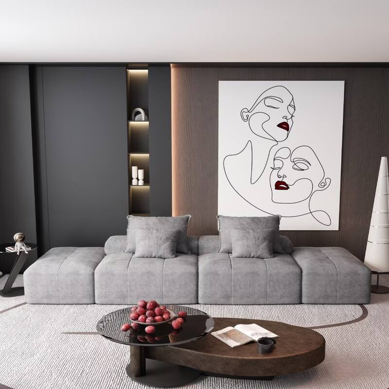 Oversized Modular Sectional Sofa,Sparkling Chenille Fabric,DIY Sofa
